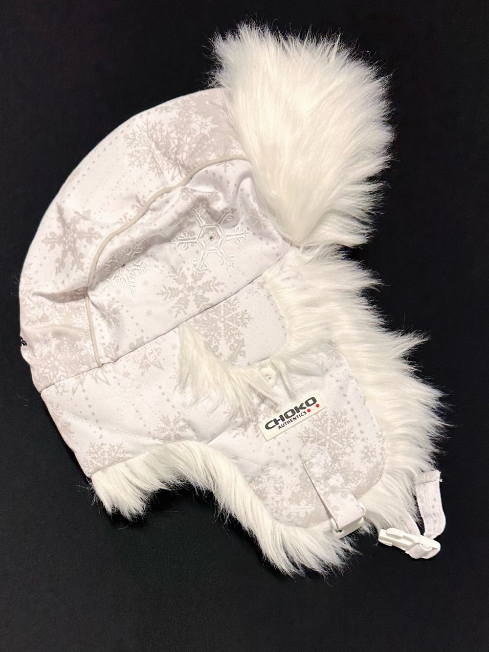 Choko Authentics Mopar Trapper Hat Snowflake Faux Fur Ear Flap Winter Aviator OS